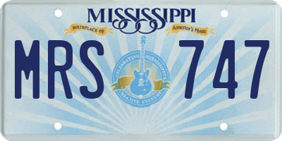 MS license plate MRS747
