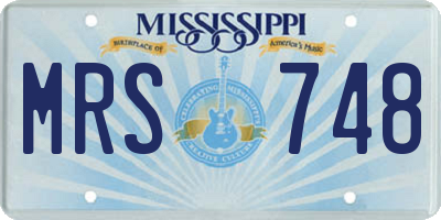 MS license plate MRS748