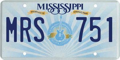 MS license plate MRS751