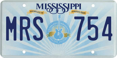 MS license plate MRS754
