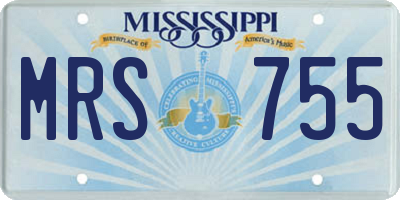 MS license plate MRS755