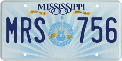 MS license plate MRS756