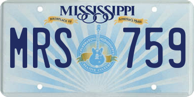 MS license plate MRS759