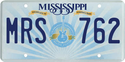 MS license plate MRS762