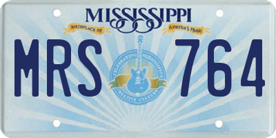 MS license plate MRS764