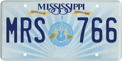 MS license plate MRS766