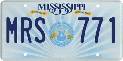 MS license plate MRS771
