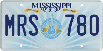 MS license plate MRS780