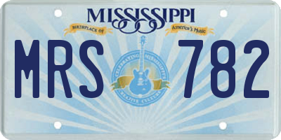 MS license plate MRS782