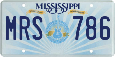 MS license plate MRS786