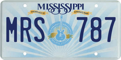 MS license plate MRS787