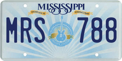 MS license plate MRS788
