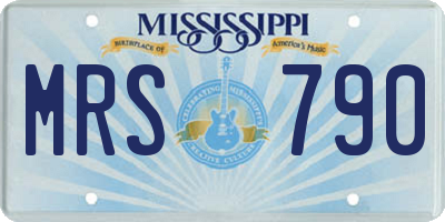 MS license plate MRS790