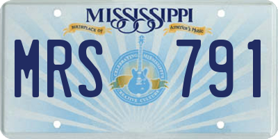 MS license plate MRS791