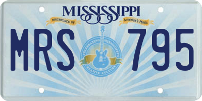 MS license plate MRS795