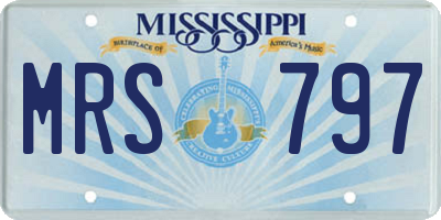 MS license plate MRS797