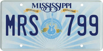 MS license plate MRS799