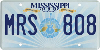 MS license plate MRS808