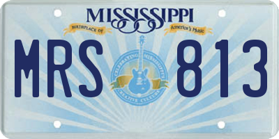 MS license plate MRS813