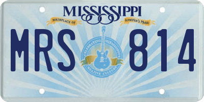 MS license plate MRS814