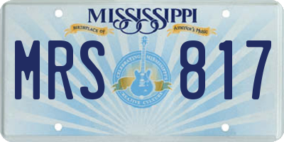 MS license plate MRS817