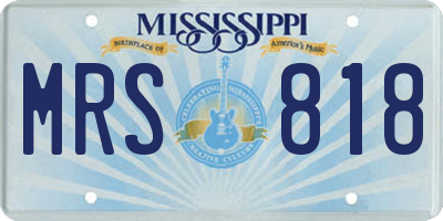 MS license plate MRS818