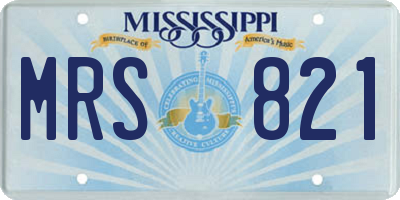 MS license plate MRS821
