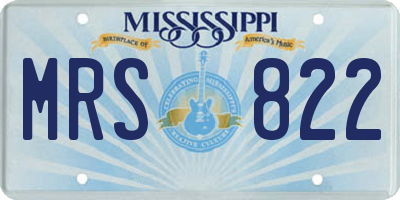 MS license plate MRS822