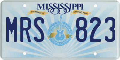 MS license plate MRS823