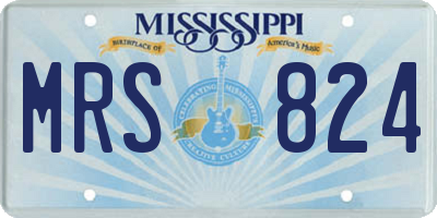 MS license plate MRS824