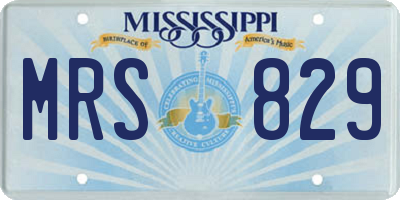 MS license plate MRS829