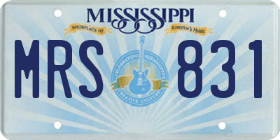 MS license plate MRS831