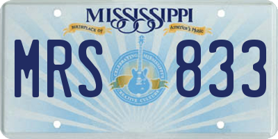 MS license plate MRS833