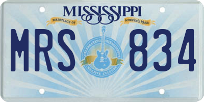MS license plate MRS834