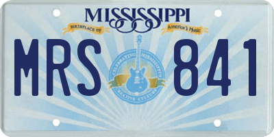 MS license plate MRS841