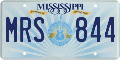MS license plate MRS844
