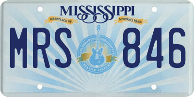 MS license plate MRS846