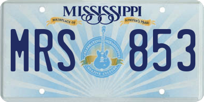 MS license plate MRS853