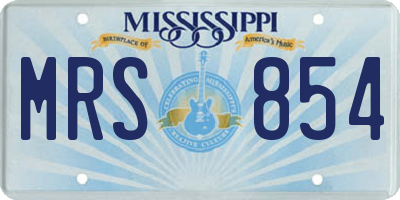 MS license plate MRS854
