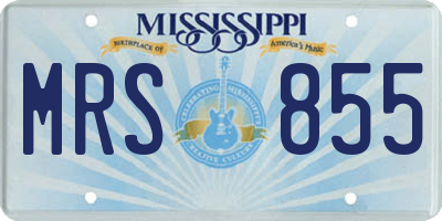MS license plate MRS855