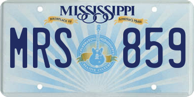 MS license plate MRS859