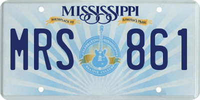 MS license plate MRS861
