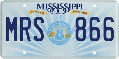 MS license plate MRS866