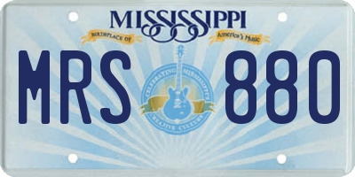 MS license plate MRS880