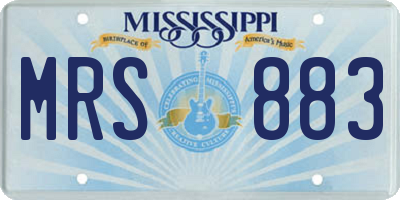 MS license plate MRS883