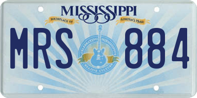 MS license plate MRS884