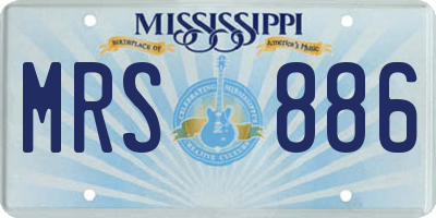 MS license plate MRS886