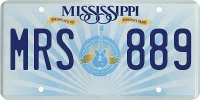 MS license plate MRS889