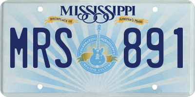 MS license plate MRS891