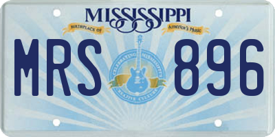 MS license plate MRS896
